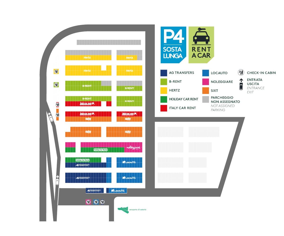 Mappa parcheggio noleggio auto